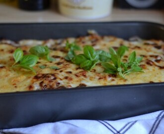 Enkel pastagratäng med köttfärs