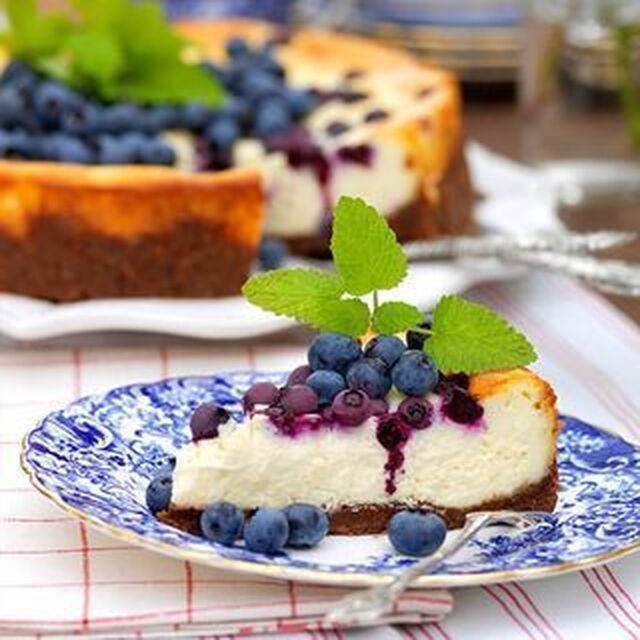 Blåbärscheesecake