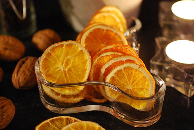 torkade apelsinskivor-fin juldekoration