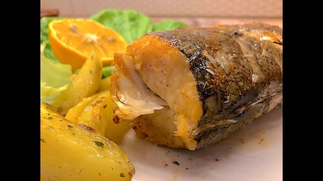 Peceni oslic sa krompiricima - Posni recepti - Roasted Hake with Potatoes -  Fish recipe- CooKing
