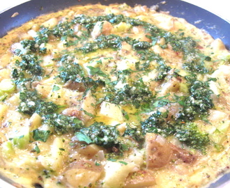 Frittata – potatis, broccoli & gremolata