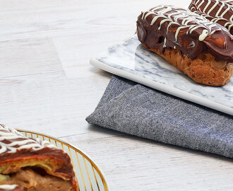 Eclairs med kaffekräm och chokladganache