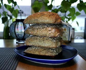 Lättbakat bröd med havre och råg