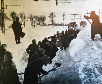 Skåne isolerat av snö den 19 Mars 1942