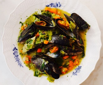 Recept på Moules Mariniére utan grädde