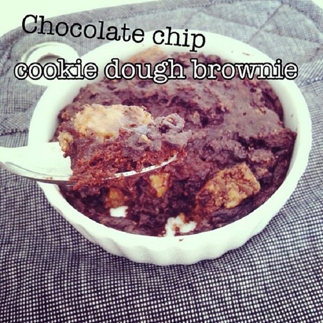 Chocolate chip cookie dough brownie
