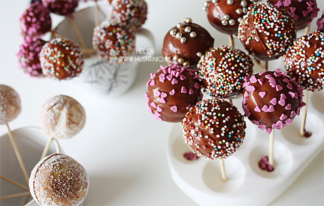 Cake pops gjorda i Popcake maker