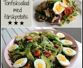 Tonfisksallad med färskpotatis och en krämig dressing