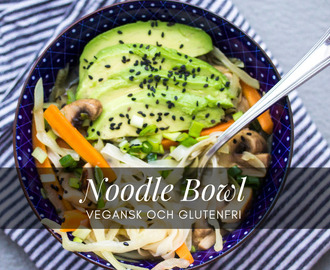 Glutenfri och vegansk Noodle Bowl på mitt vis