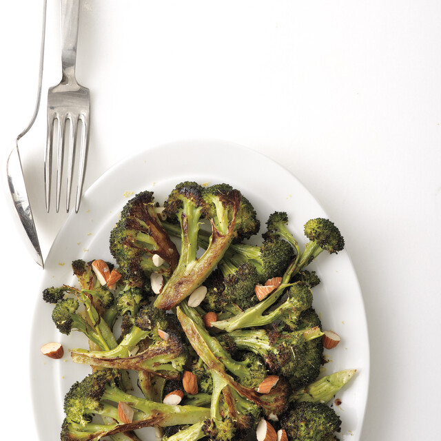 Roasted Broccoli with Lemon and Almonds