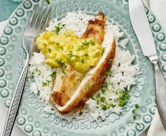 Kyckling med curry och äpple