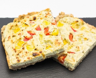 Ricotta Pesto Bell Pepper Quiche