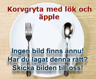 Korvgryta med lök och äpple