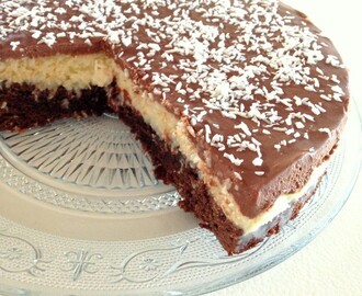 Kokoskladdkaka med chokladganache