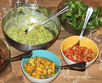 Tacotillbehör - Guacamole och mangosalsa