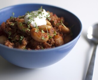 Chili con carne, en snabb vardagsfavorit!