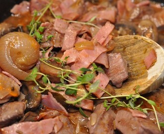 Bourguignon på kalkon och krämig gratäng