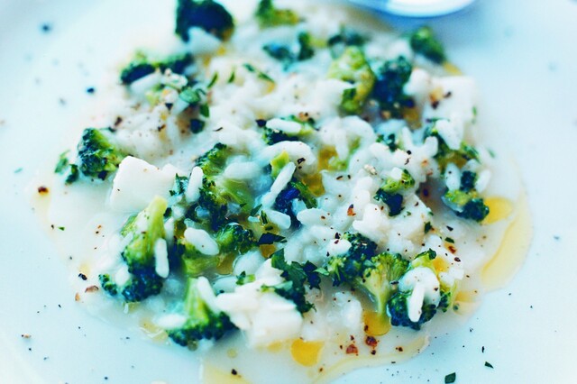Risotto med broccoli och mozzarella