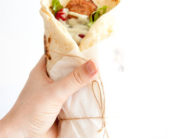 Tandoori Cauliflower Wrap with Basil Cream Sauce