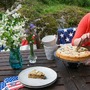 Varm cookie cake med en klick glass