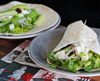 Wraps med tofu och wasabifärskost