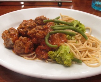 Italienska köttbullar i tomatsås/Polpette al Pomodoro och veckomatsedel!