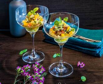 Ceviche med mango, avocado och lime