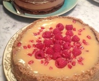 Mocha swirl cheesecake with caramel