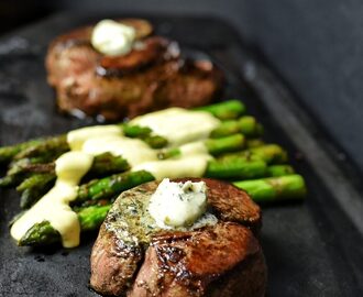 Filet Mignon with Asparagus and Hollandaise Sauce