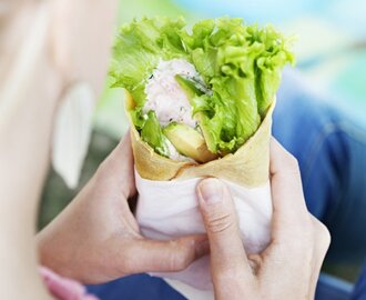 Wraps med skagenröra