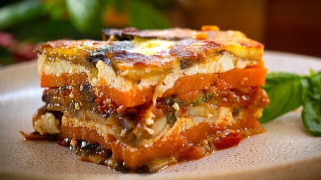 Vegetarian Lasagna - glutenfri utan ägg och pasta