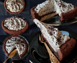 Gigantisk choklad cookie med oreo cheesecake fyllning