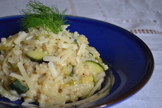 Veckans vegetariska: Fänkålsrisotto med zucchini och citron