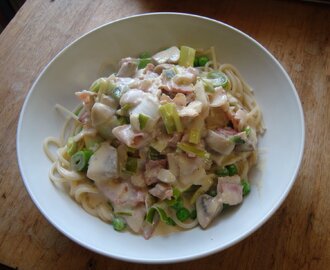 Pasta med bacon