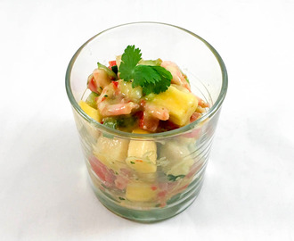 Räkceviche med asiatiska smaker