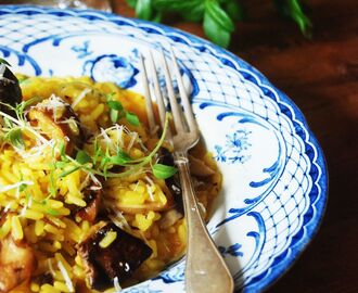 Risotto med saffran och svamp