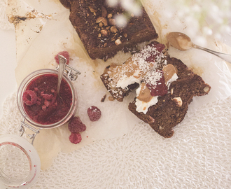 Fave pre workout: Banana bread, peanut butter, raspberry chia jam