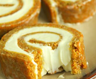 Carrot Cake Roll with Cream Cheese Frosting Filling