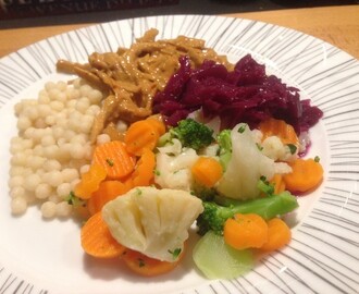 Vegetarisk gryta med sojastrimlor