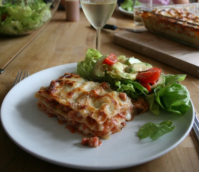 Comfort food mellan regnskurarna - kycklinglasagne