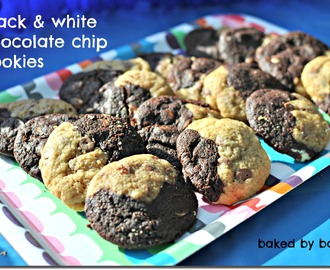 Black & white chocolate chip cookies