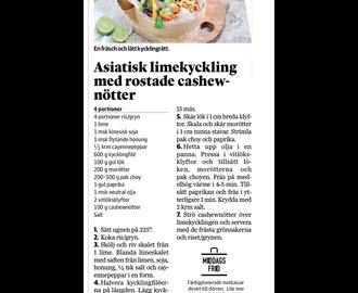 Asiatisk limekyckling med rostade cashewnötter