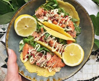 Fish Taco med ungsbakad röding och coleslaw