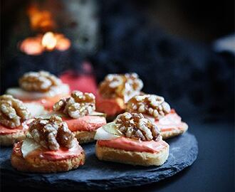 Crostini med chèvre till Halloween