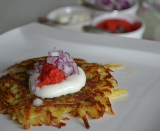 Veckans vegetariska: Rårakor med crème fraiche, rom och rödlök