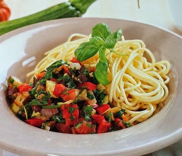 Dagens recept: Spaghetti Vegetale med ugnsbakade grönsaker