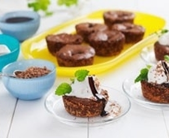 Kladdkakemuffins med mintchoklad