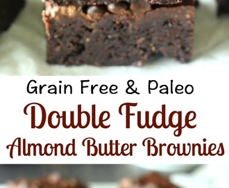 Double Fudge Almond Butter Brownies {Grain Free & Paleo}