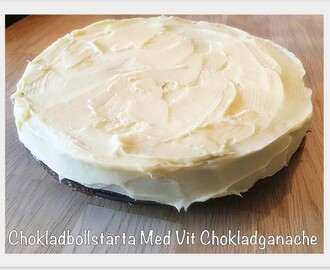 Chokladbollstårta Med Vit Chokladganache