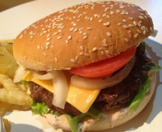 Grillade hamburgare